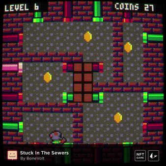 Stuck In The Sewers, NFT video game by BoneVolt