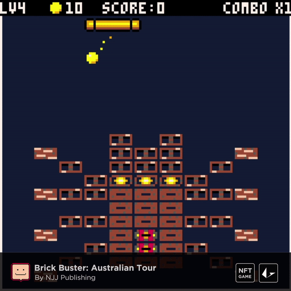 Brick Buster: Australian Tour NFT video game by NJJ Publishing